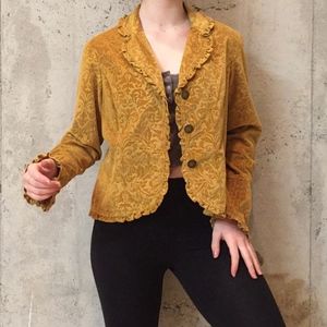 Villarreal Womens Medium Yellow Vintage Jacket